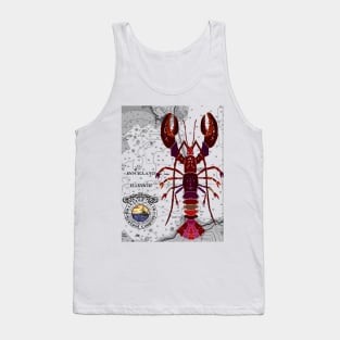 Rockland Maine Lobster Print Dark Tank Top